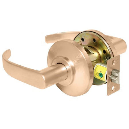 Grade 2 Passage Cylindrical Lock, 14 Lever, Non-Keyed, Satin Bronze Finish, Non-handed